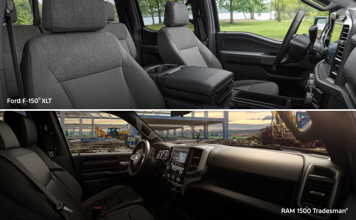 Ford F-150 vs. Ram 1500 Interior & Tech Features