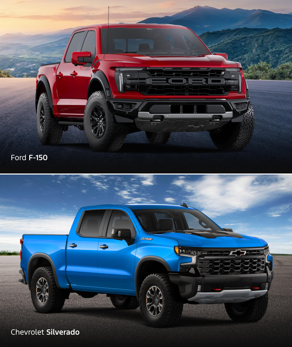 Ford F-150 vs. Chevy Silverado 1500: Trims & Configurations